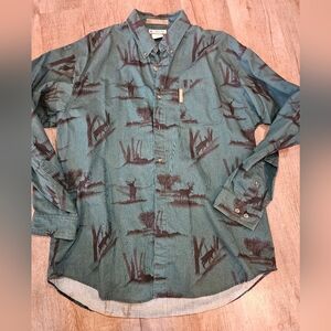 Columbia Men's River Lodge Hunting Long Sleeve corduro Button Front Shirt size L